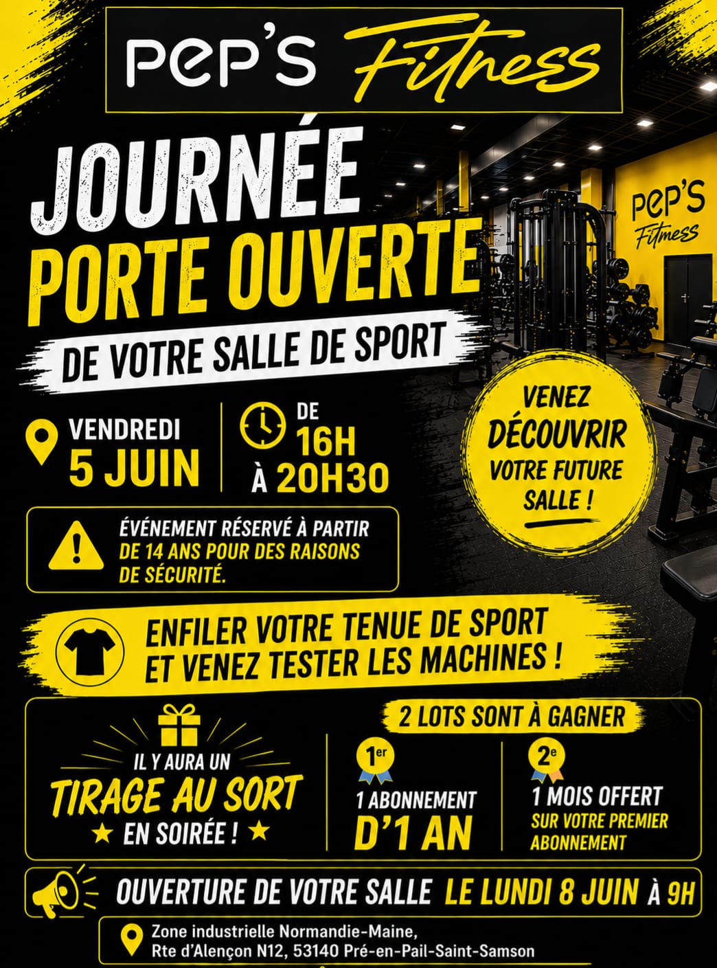 Journée Portes Ouvertes Pep's Fitness 5 juin 2026
